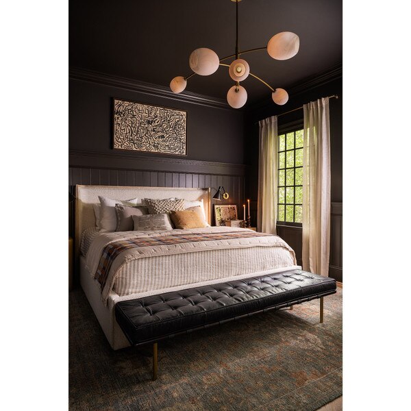 Tufted Gallery Bench (Modern Black) Lifestyle 15